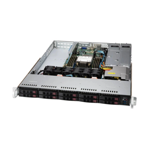 Platforma Serwerowa Supermicro 1U 110P-WTR SYS-110P-WTR Intel x 1 DDR4 x 8 10 x 2.5" SATA/SAS/NVME PSU 1+1