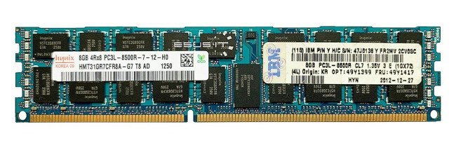 Pamięć RAM 1x 8GB Hynix ECC REGISTERED DDR3 4Rx8 1066MHz PC3-8500 RDIMM | HMT31GR7CFR8A-G7